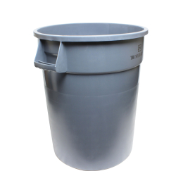 TRASH CAN, 32 GALLON, PLASTICS, GREY