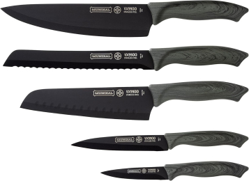 Mundial Stainless Steel, Set of 5 Black Kitchen Knives