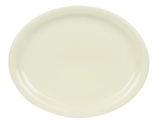 Cream Platter with Narrow Rim