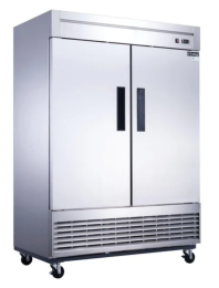 2-Door Commercial Refrigerator in Stainless Steel