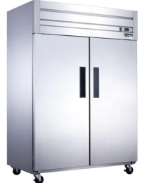 D55AR Commercial 2-Door Top Mount Refrigerator in Stainless Steel