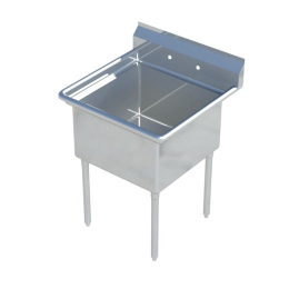 Sapphire Manufacturing (1) One Compartment Sink-24"W x 24"L Bowl, Without Drainboards