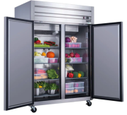 D55AR Commercial 2-Door Top Mount Refrigerator in Stainless Steel 2