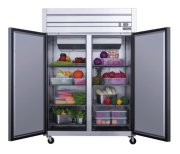 D55AR Commercial 2-Door Top Mount Refrigerator in Stainless Steel 3