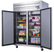 D55AR Commercial 2-Door Top Mount Refrigerator in Stainless Steel 4