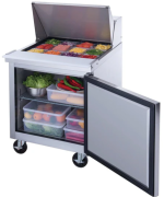 DSP29-12M-S1 1-Door Commercial Food Prep Table Refrigerator in Stainless Steel with Mega Top 4