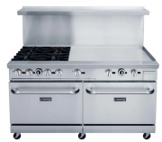 Gas Range with Four (4) open nurners and 36" Griddle 2