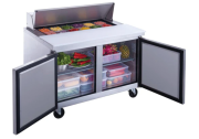 2-Door Commercial Food Prep Table Refrigerator Stainless Steel 2