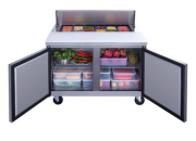 2-Door Commercial Food Prep Table Refrigerator Stainless Steel 3