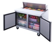 2-Door Commercial Food Prep Table Refrigerator Stainless Steel 4