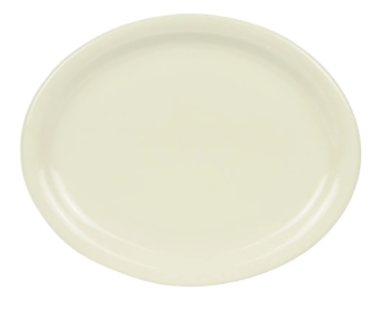 Cream Platter with Narrow Rim 1