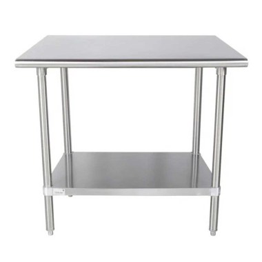 Stainless Steel Worktable with Galvanized Undershelf 1