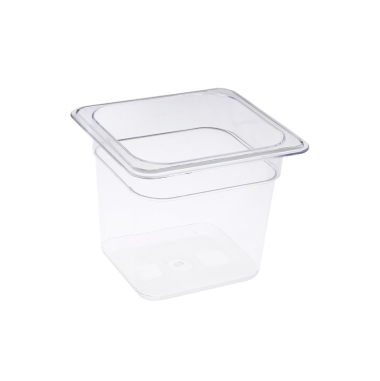 Polycarbonate Food Pan 1/6 Size 6" Depth 1